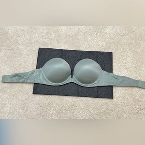 Victoria’s Secret Very Sexy Sage Green Satin Strapless Padded Push Up Bra VS 34B